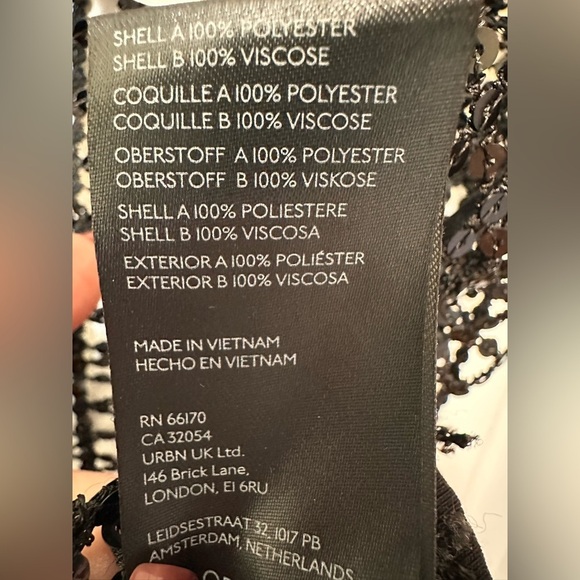 Pilcro Black Sheer Sequin Mesh Tank Top NWT - Picture 9 of 11